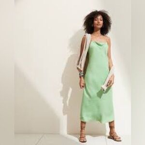 Banana Republic Square Neck Midi Slip Dress